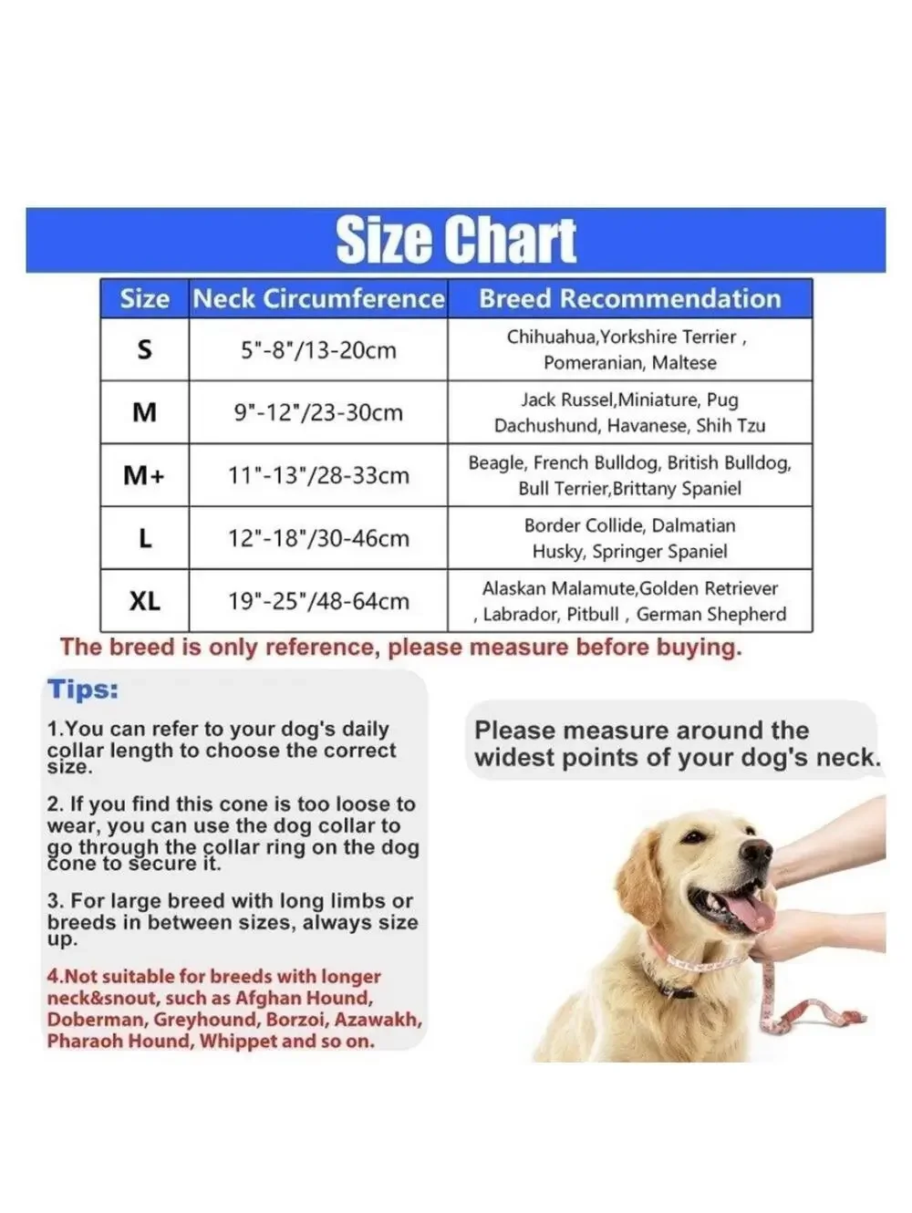 Inflatable Dog Cone Large Post-Surgery Collar Stops Licking & Biting New